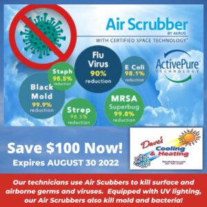 100 bucks off Air Scrubber - August 30. 